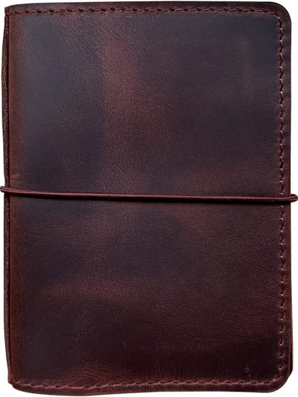 Passport Size Traveler's Notebook Cover - Dark Brown, Inner Pockets, Card Slots